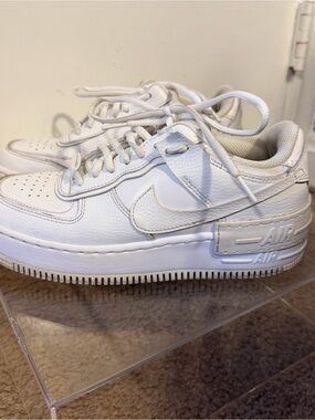 Nike All-White Air Force 1 Shadow Low Sneakers women’s 7.5